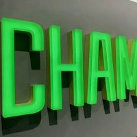 Letras Acrílicas Personalizadas con Iluminación LED, Retroiluminadas con Acero Inoxidable, Resistentes al Agua IP65, para Publicidad en Tiendas y Empresas