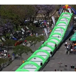 Big double lane inflatable slip water slide the city for adults suppliers