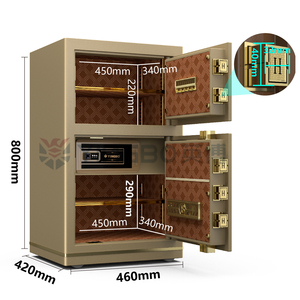Coffre-fort intelligent à double porte pour bureau à domicile, avec lecteur d'empreintes digitales, pour dissimuler bijoux et argent, Caja Fuerte - Product Image 1