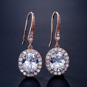 RAKOL EP2323 Pendientes de Novia Grandes y Lujosos en Oro Brillante para Mujer - Product Image 4