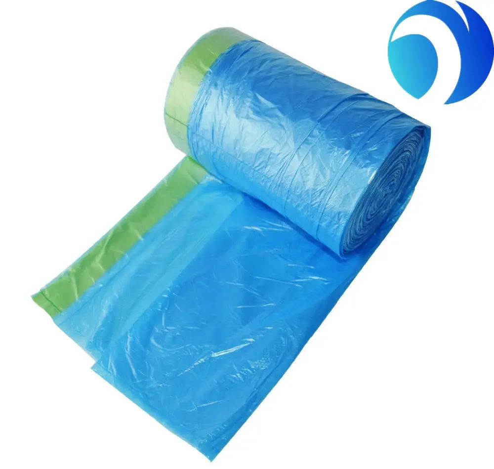 Сверхмощный пластиковый пакет для мусора, ароматизированный мешок для мусора, мешок для мусора на шнурке, для изготовления на заказ