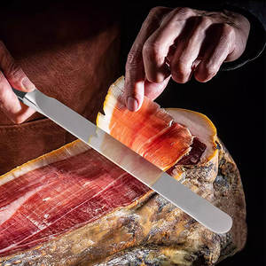 Cuchillo rebanador de <span class=keywords><strong>jamón</strong></span> de 10 pulgadas y 12 pulgadas, cuchillo de cocina profesional de acero inoxidable 5Cr15mov con mango de ABS - Product Image 3