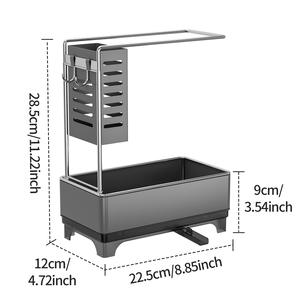 Moderno Soporte de Esponjas para Cocina de Hotel, Ecológico, Montado en Pared, con Drenaje, para Paños de Limpieza, Toallas, Cepillos y Secado en Fregadero - Product Image 3