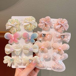 Sequin <b>Bow</b> Butterfly BB Hair <b>Clips</b> Set Cute Princess Barrettes For Girls Kids Hair Accessories - Product Image 3
