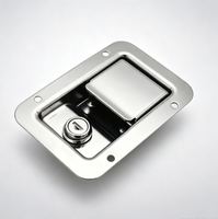 Longyu XK103 Serrure à palette à clé en acier inoxydable poli, type panneau à compression intégré, loquet spécial anti-collision