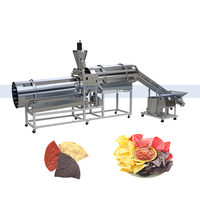 Línea de Producción de Chips de Tortilla y Doritos, Línea de Producción de Chips de Maíz con Máquinas Clave, Mezcladora y Freidora para Productos de Grano