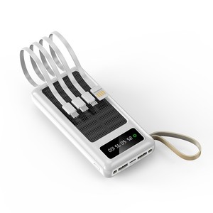 Năng lượng mặt trời ngân hàng điện sạc khẩn cấp với 4 Cáp 10000mAh 20000mAh ngân hàng điện cầm tay pb20 - Product Image 2