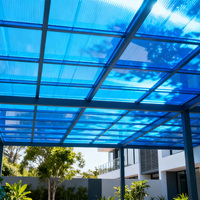 Panneau transparent de soleil de PC de feuille de toit de polycarbonate à quatre côtés de conception moderne avec la fonction ignifuge