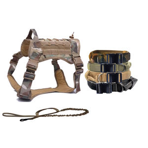 ファンシーファッションタティコタクティカルホルスタータクティカルハーネスサービスドッグカラーとリーシュセット - Product Image 3