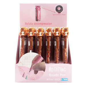 O & Q Kawaii penne a sfera con Design carino Capibala penne a inchiostro nero e blu 0.7mm penne a spinning in plastica stazionario per ufficio e regalo scolastico - Product Image 5