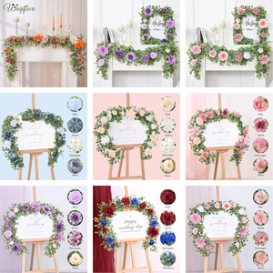 Guirnalda de Rosas Artificiales Hecha a Mano de 180 cm para Decoración de Bodas, Fiestas, Hogar, Sala de Estar, Chimenea, Mesa y Puerta - Product Image 6