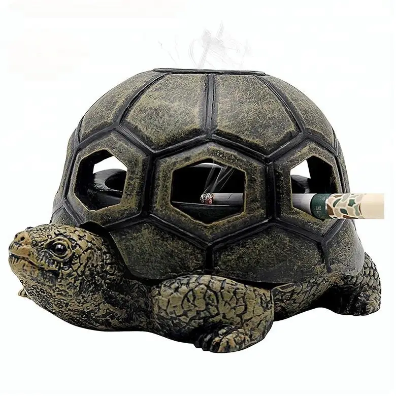 Креативная забавная Милая черепаха из смолы пепельница для сигарет для дома улицы дома офиса и автомобиля
