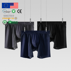 Caleçons et boxers pour hommes anti-frottement, respirants, en tissu mesh anti-humidité, pour le sport et la gym, coupe longue, <span class=keywords><strong>sous</strong></span>-vêtements masculins - Product Image 2