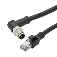 Câble Ethernet M12 réseau Lan D X code 4pin 8pin M12 à connecteur Rj45 caméra industrielle câble de Vision industrielle