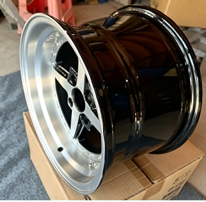 Jantes en alliage <span class=keywords><strong>noir</strong></span> brillant de 15 pouces 4x100 (4x3,94) à profil profond pour Honda Civic Hakka, jantes de style JDM haute résistance - Product Image 2