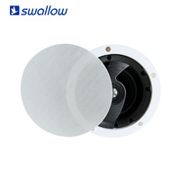 Haut-parleur de plafond 6,5 pouces coaxial 2 voies avec tweeter 8Ω OEM Haut-parleur de plafond passif Haut-parleur commercial