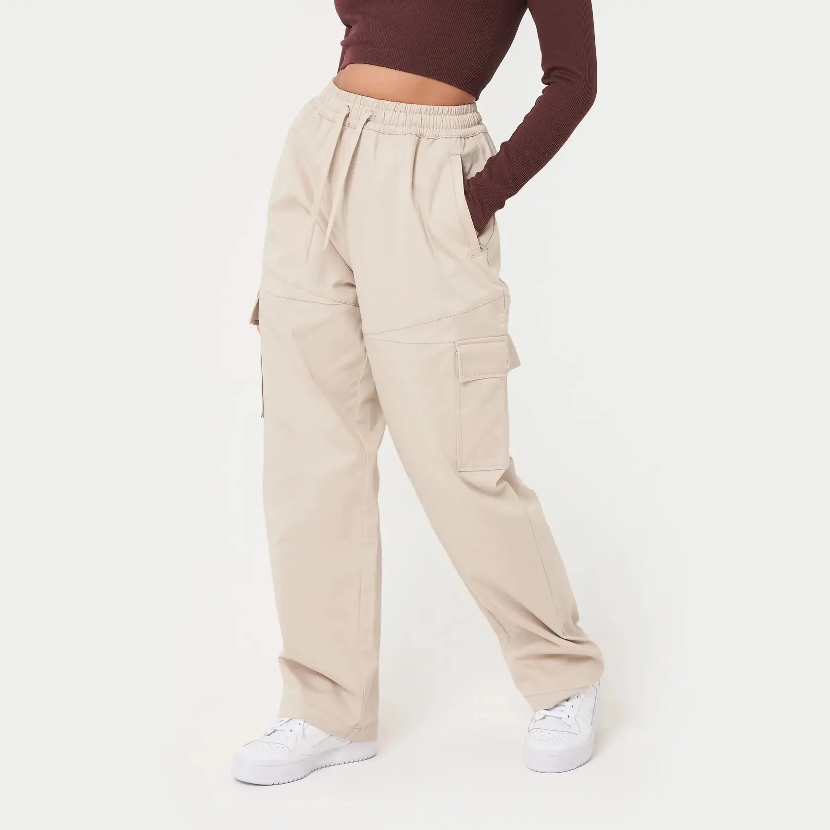कस्टम जेबें महिला streetwear प्लस आकार बैगी के साथ कार्गो पैंट खाकी पैंट पसीना कार्गो पैंट जॉगर्स महिलाओं के लिए