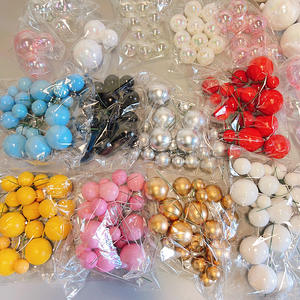 Decoración de pasteles Bola de oro Bola de plata Plugin Fiesta de cumpleaños Hornear Postre Decoración Cake Topper - Product Image 1