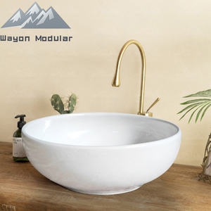 Lavabo en porcelaine au design brillant et élégant de Wayon adapté aux espaces modernes Évier en céramique précis - Product Image 4