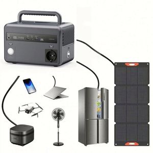 Portable 300W Lithium Power Station with 600W Capacity 110v 220v 300w for Outdoor Emergency <b>Solar</b> <b>Panel</b> & Car Power Source - Product Image 1