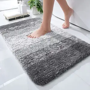 Vente en gros tapis de bain doux en microfibre extra épais tapis de bain touffeté en peluche antidérapant pour hôtel et maison