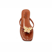 Nouvelles tongs de plage d'été pour femmes, décorées de strass papillon, vente en gros, tendance