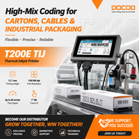 Impresora Industrial de Inyección de Tinta Térmica DOCOD T200E, Máquina de Codificación de Fechas TIJ para Cajas Médicas, Marcado de Códigos QR DataMatrix, Trazabilidad