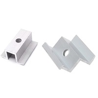 Collier de serrage intermédiaire en aluminium pour panneaux photovoltaïques, collier de serrage d'extrémité, accessoires de fixation pour panneaux solaires, stock usine