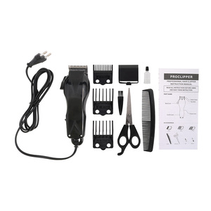 Enchufe profesional <span class=keywords><strong>con</strong></span> cortadora de pelo de <span class=keywords><strong>cable</strong></span> para hombres adultos fuerte potencia Acero inoxidable empuje cizalla uso doméstico - Product Image 3