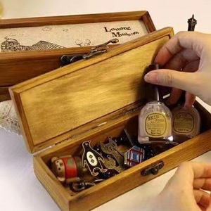 Simple desktop <b>storage</b> wooden <b>box</b> with <b>drawer</b> design, hollowed-out carving, multi-purpose wooden <b>storage</b> <b>box</b>, incense <b>box</b> - Product Image 1
