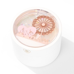 Boîte d'emballage de bijoux de chaîne d'ensemble de bague accessible de luxe avec des perles de lampe de capteur de grande roue de scène de sables mouvants pour des cadeaux - Product Image 3