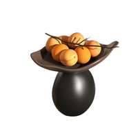 Plateau à fruits sculpté en résine fait main, style moderne et épuré, ornement de rangement, décoration d'intérieur, artisanat, cadeaux