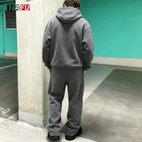 Ensemble de survêtements oversize deux pièces pour hommes : sweat à capuche personnalisé et pantalon large à jambes droites