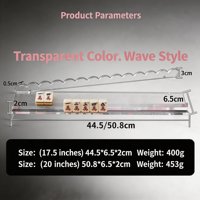 Support de Mahjong Américain Transparent Pliable Magnétique en Acrylique de Luxe Moderne, Portable, 4 Pièces, 20 Pouces