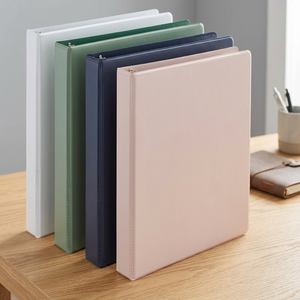 DIGISMART Custom Logo Office Business Supplies PU Opaque Pocket Document Organizer Folio <b>File</b> <b>Folder</b> Portfolio 3 4 Ring Binder - Product Image 3