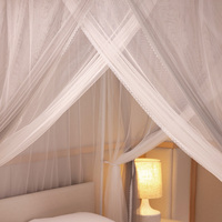 Luxueux confortable drapé lit à baldaquin moustiquaire mignon princesse chambre moustiquaire
