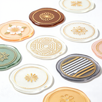 Sous-verres en PVC durables et écologiques, tapis de tasse en silicone imperméables, antidérapants, résistants à la chaleur, sous-verres en caoutchouc flexibles, tampons imprimés personnalisés