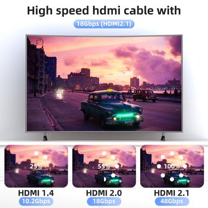 Câble HDMI Fibre Optique FJGEAR 144Hz 120Hz pour Moniteur <span class=keywords><strong>de</strong></span> Jeu Haute Vitesse 48 Gbps Prise en Charge 4K HDR 8K - Product Image 4