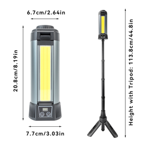 <span class=keywords><strong>Lampe</strong></span> de travail portable COB LED, lumière puissante, étanche IP54, 20W, corps en aluminium, trépied, <span class=keywords><strong>lampe</strong></span> de travail rechargeable pour entrepôt - Product Image 6
