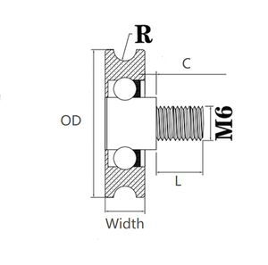 Ngăn kéo tiền mặt trượt bánh xe với M6 mạ kẽm vít, POM bóng Runner, cho tiền mặt đăng ký kích thước đầy đủ biểu đồ & hướng dẫn lựa chọn - Product Image 3