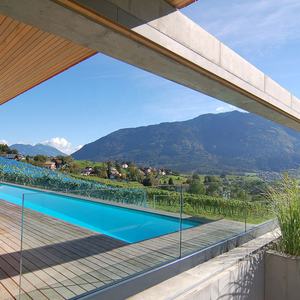 Lumière LED extérieure en aluminium et verre, balustrade en verre en forme de <span class=keywords><strong>U</strong></span>, garde-corps en verre pour terrasses et balcons - Product Image 3