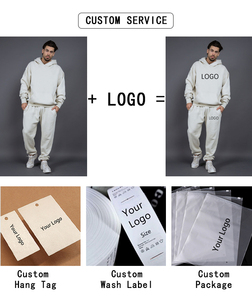ชุดเสื้อฮู้ดและกางเกงวอร์ม<span class=keywords><strong>2</strong></span>ชิ้นทรงหลวมสำหรับผู้ชายใส่วิ่ง - Product Image 2
