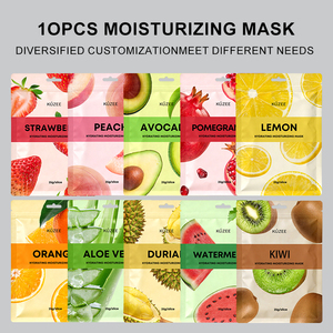 Produits de soin du <span class=keywords><strong>visage</strong></span> ODM, <span class=keywords><strong>masque</strong></span> facial à l'aloe vera, <span class=keywords><strong>masque</strong></span> en feuille <span class=keywords><strong>hydratant</strong></span>, réparateur, apaisant, anti-rougeurs, à la citronne, à l'orange, à la fraise - Product Image 2