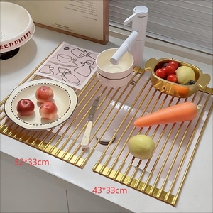 Escurridor de Platos Plegable de Silicona, Impermeable y Antideslizante, Organizador para Fregadero de Cocina - Product Image 5