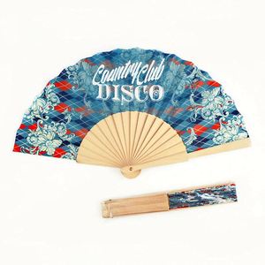 <b>Top</b>-ranking Suppliers Wholesale Custom Printed Logo Folding Bamboo Handfan Rib <b>Wedding</b> Wooden Hand Paper Fans - Product Image 6