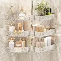 Salle de bain Cuisine Sans Poinçon En Plastique PET Suspendu Serviette De Stockage Titulaires Shampooing Cosmétique Racks Étagère Étagères Ménage Organisateur