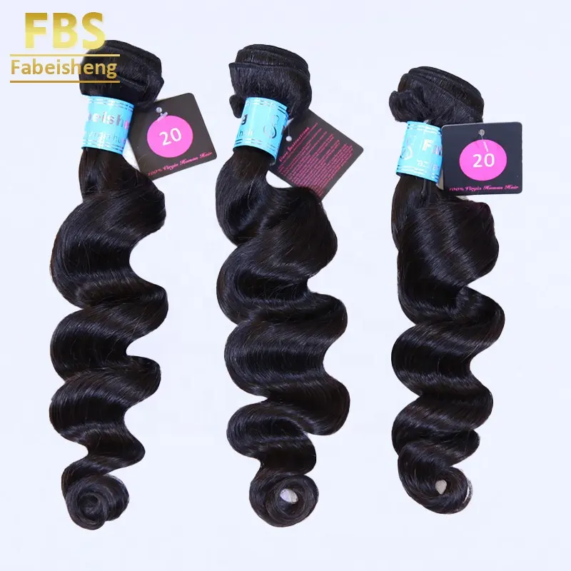 FBS 12A Grade Hochwertige doppelt gezeichnete rohe jungfräuliche Nagel haut ausgerichtet brasilia nische Echthaar verlängerungen Loose Curly