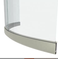 CBMmart Garde-corps moderne en verre à profil en U pour piscine, escalier, balustrade, main courante, extérieur de maison, balcon