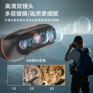 Dispositif de vision nocturne 3DVR 8K monté sur la tête, télescope de vision nocturne infrarouge numérique binoculaire haute définition pour l'extérieur - Product Image 3