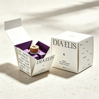 Boîte cadeau de luxe personnalisée pour huile d'olive, finition mate, UV sélectif, papier rigide blanc, écologique, recyclable, insert intérieur violet pour bouteille, EVOO premium